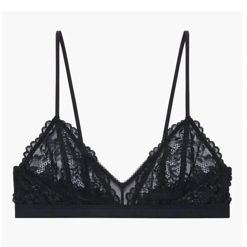 SAVAGE X FENTY FLORAL LACE AND MESH BRALETTE - Picture 1 of 10